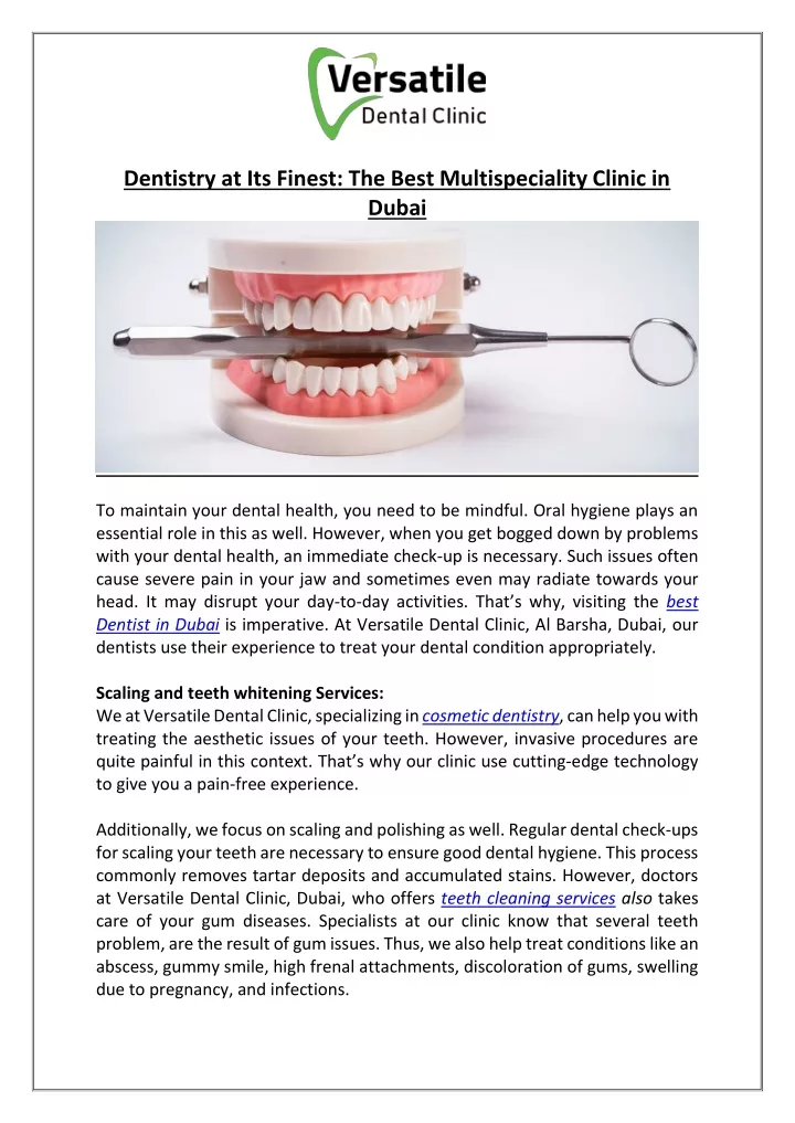 dentistry at its finest the best multispeciality