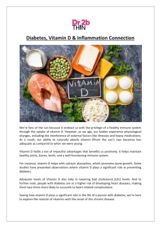 Dr2bThin - Diabetes, Vitamin D & Inflammation Connection