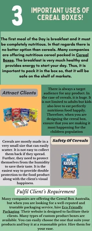 3 important uses of cereal boxes!