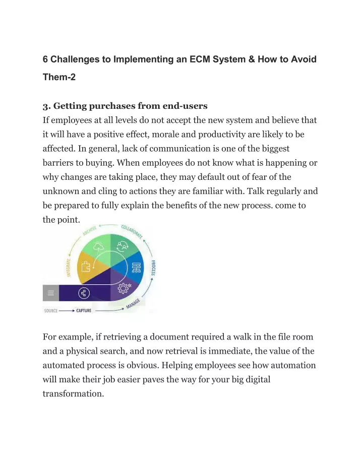 6 challenges to implementing an ecm system