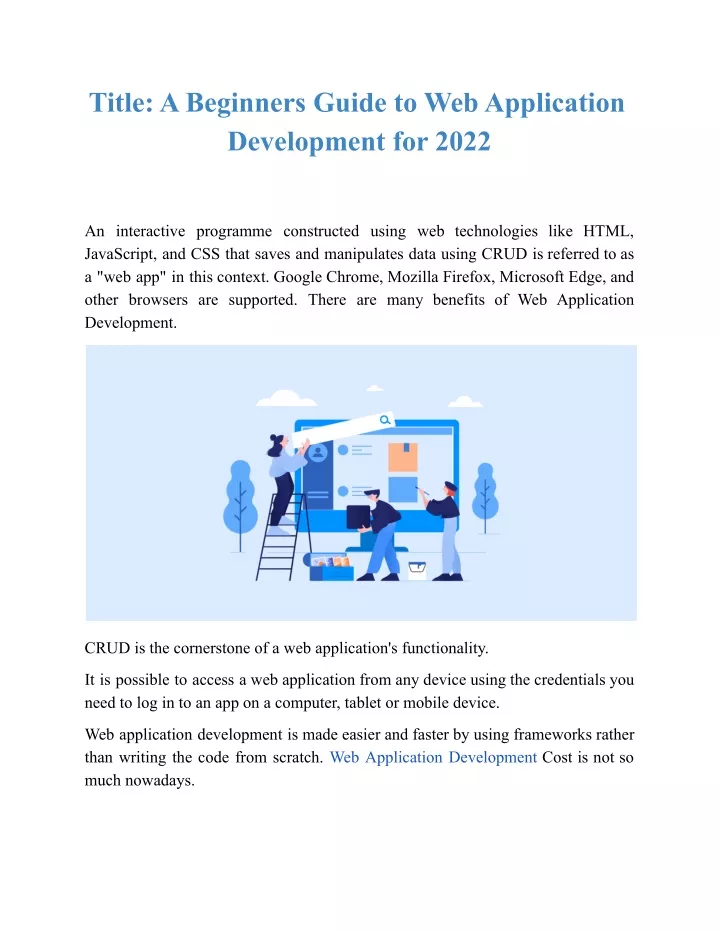 title a beginners guide to web application