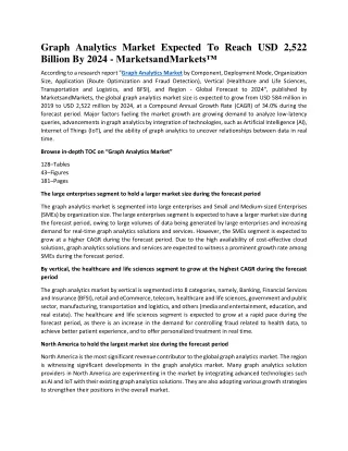 graph analytics market expected to reach