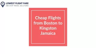 Cheap flights from Boston to Kingston jamaica