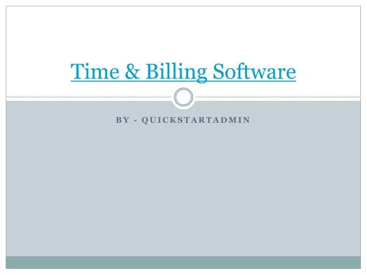 time billing software