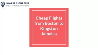 Cheap flights from Boston to Kingston jamaica