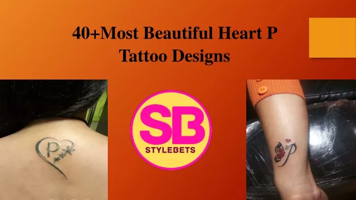 40 most beautiful heart p tattoo designs