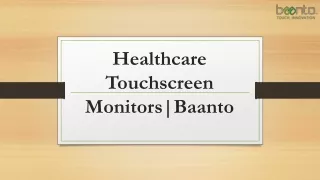 healthcare touchscreen monitors baanto