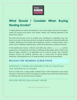 What Should I Consider When Buying Nursing Scrubs