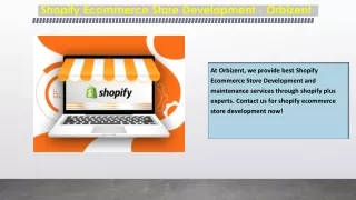 Shopify Ecommerce Store Development - Orbizent