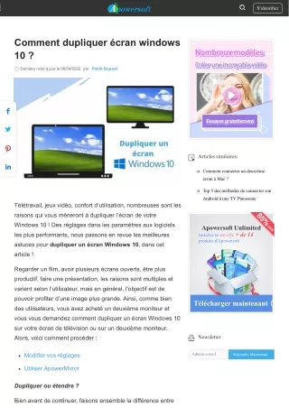 Comment dupliquer un écran Windows 10 facilement _