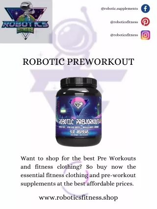 Robotics Fitness | Best Fitness Apparels & Pre Workouts Store