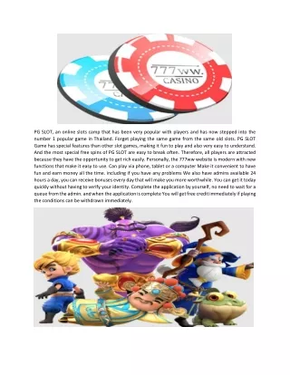 pg slot an online slots camp that has been very