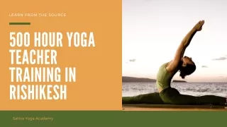 Best 500 hour yoga teacher training in Rishikesh