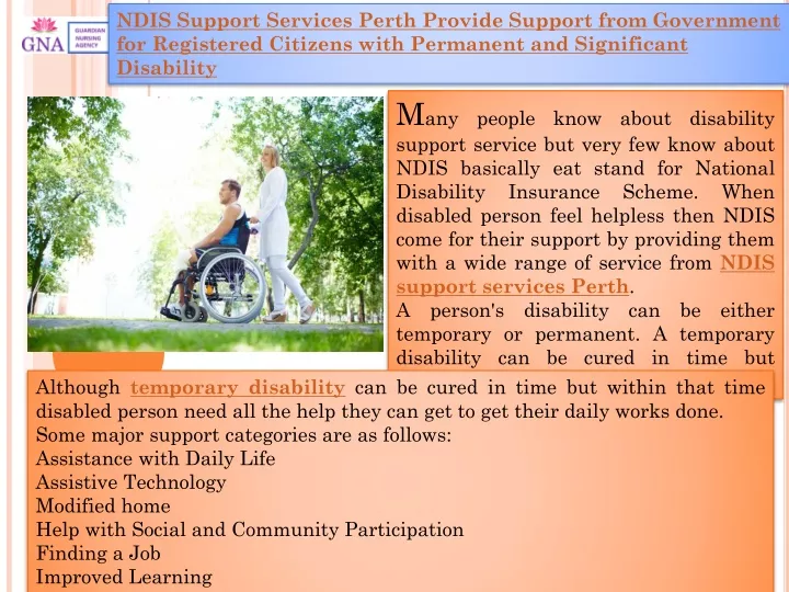 ndis support services perth provide support from