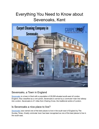 Everything You Need to Know about Sevenoaks, Kent