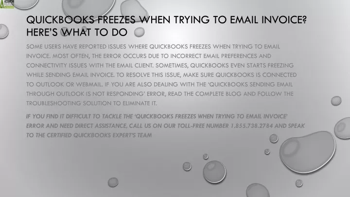 quickbooks freezes when trying to email invoice here s what to do