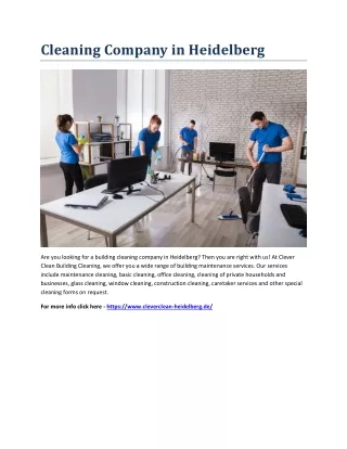 cleaning company in heidelberg