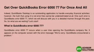 get over quickbooks error 6000 77 for once and all
