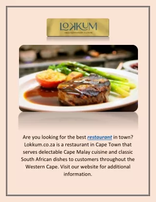 Restaurant | Lokkum.co.za