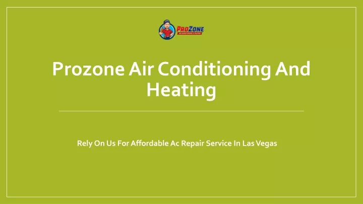 prozone air conditioning and heating