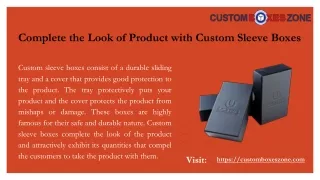 complete the look of product with custom sleeve boxes