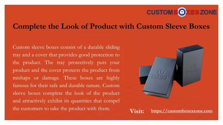 complete the look of product with custom sleeve boxes
