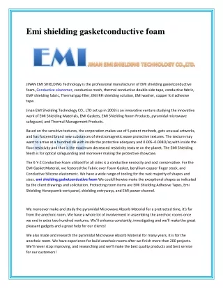 emi shielding gasketconductive foam