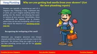 why are you getting bad smells from your shower