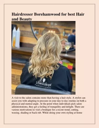 hairdresser borehamwood for best hair and beauty