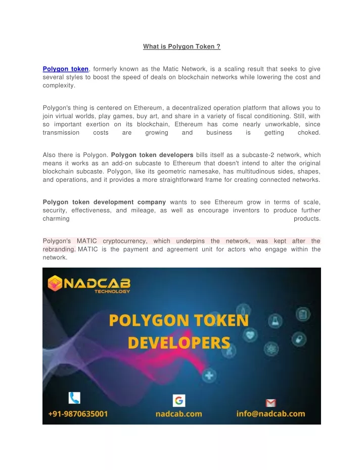 what is polygon token