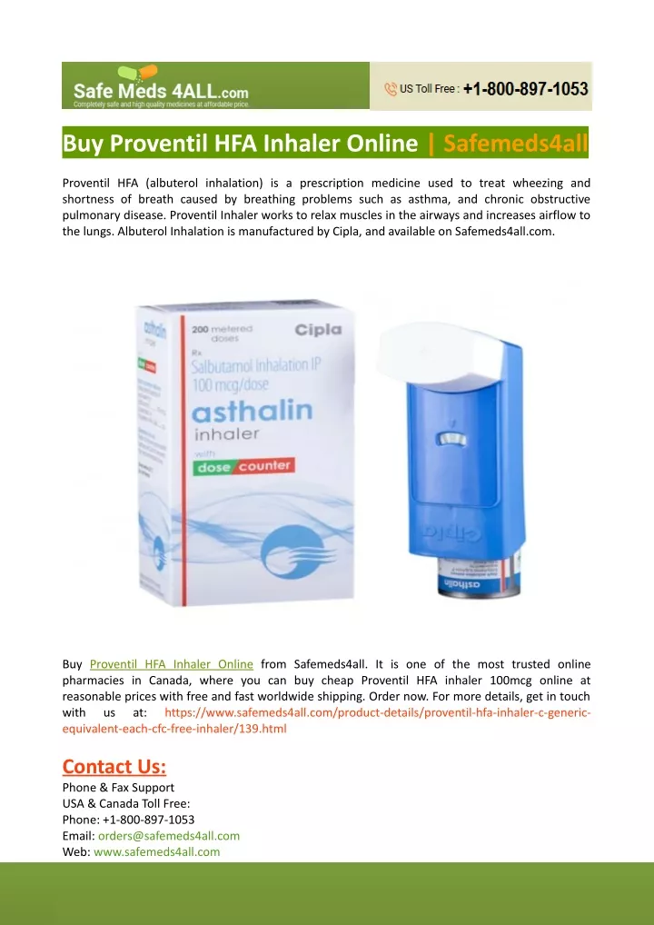 PPT - Buy Proventil HFA Inhaler Online PowerPoint Presentation, free ...