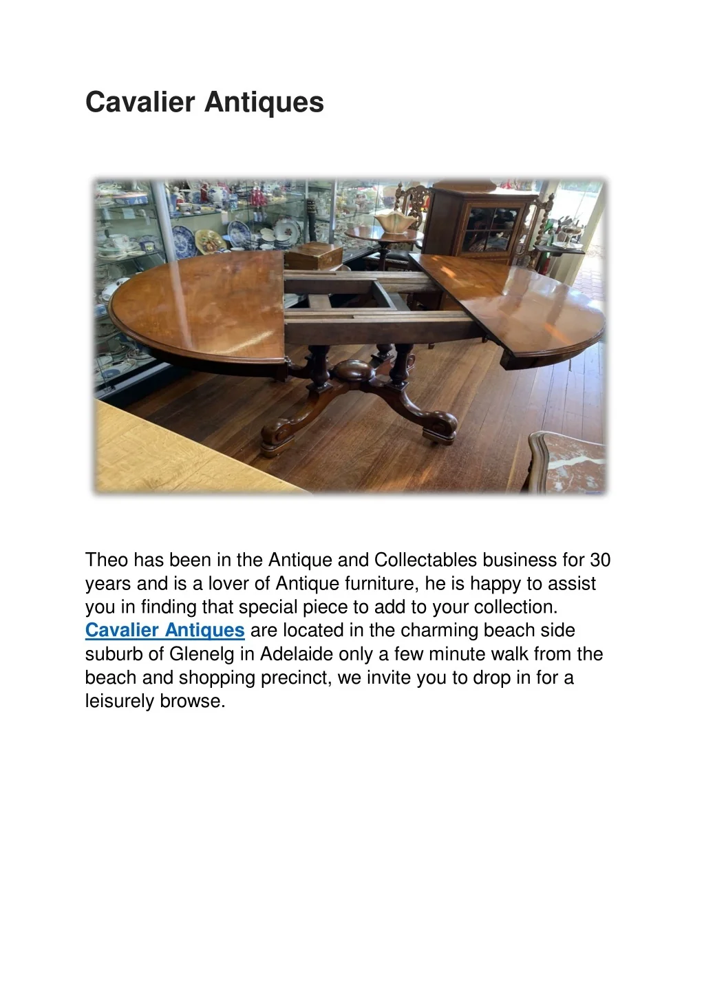PPT - Cavalier Antiques PowerPoint Presentation, free download - ID ...