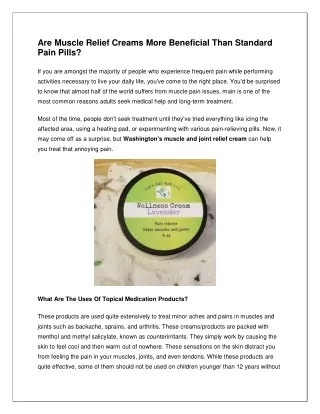Best Muscle Pain Relief Cream in Washington- Letsgetwell4life