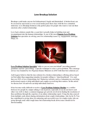 Love Breakup Solution