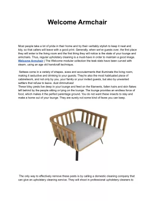 Welcome Armchair