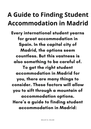A Guide to Finding Student Accommodation in Madrid