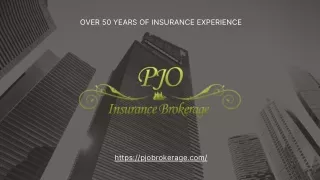 PJO Insurance Brokerage - Experienced Business Insurance Brokers