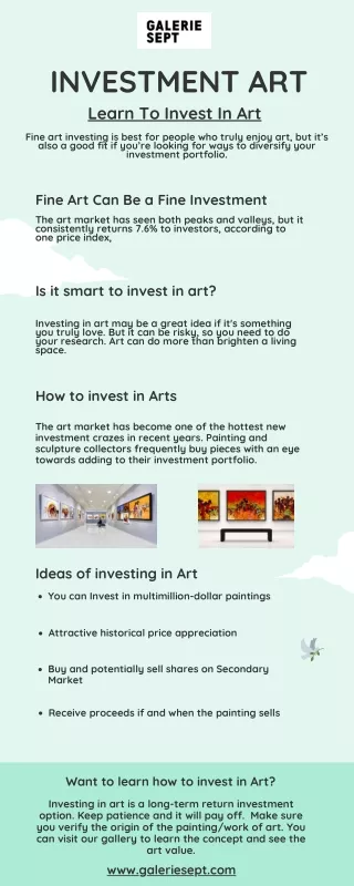 Investment Art - Learn To Invest In Art | Galerie Sept