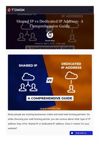 shared ip vs dedicated ip address a comprehensive
