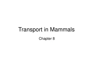 transport in mammals