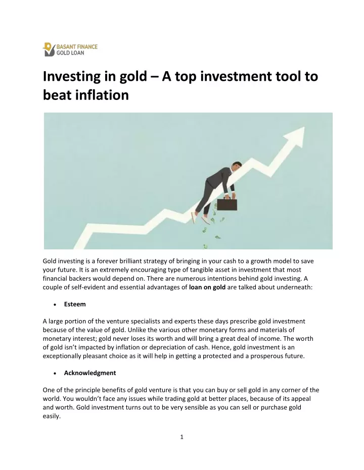 investing in gold a top investment tool to beat