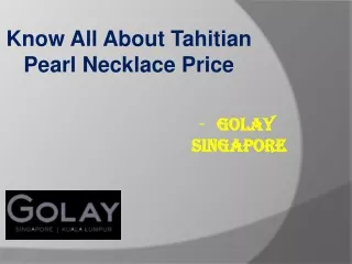 Tahitian Pearl Necklace Price