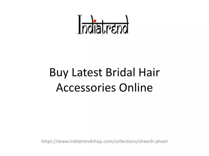 buy latest bridal hair accessories online