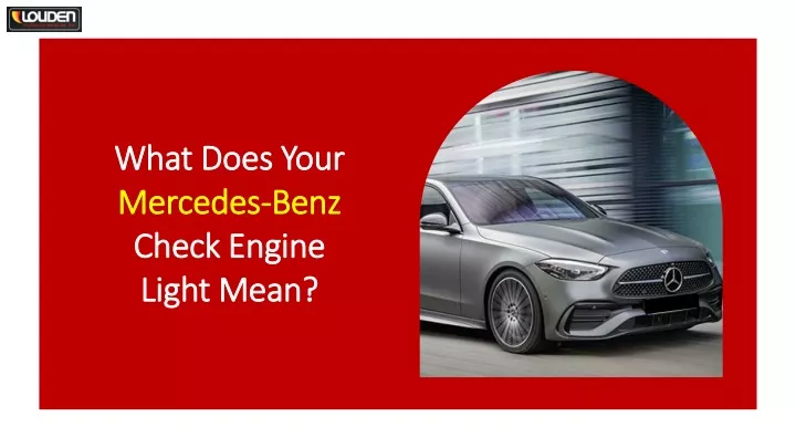 what does your mercedes benz check engine light