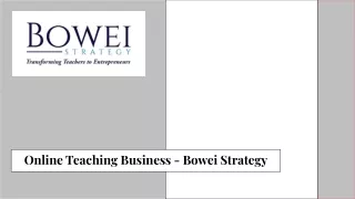 Online Teaching ESL - Bowei Strategy