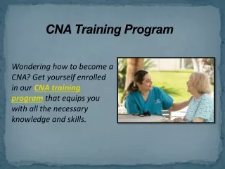 CNA Training Program