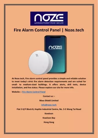 Fire Alarm Control Panel | Noze.tech