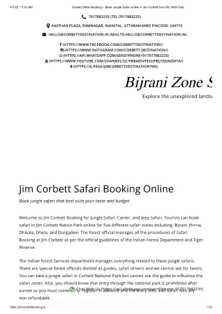 Best One Of The Jim Corbett Booking In  Uttarakhand