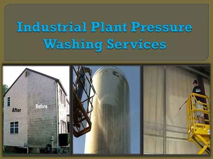 industrial plant pressure washing services