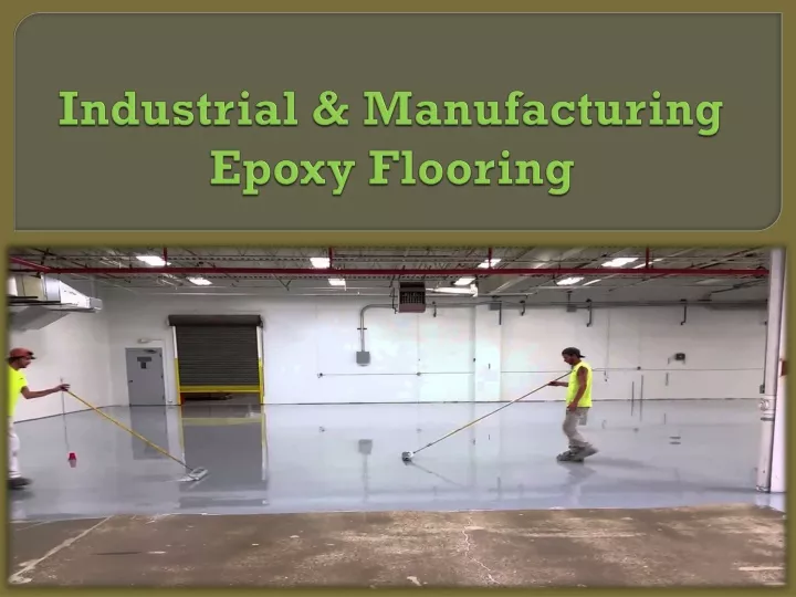 industrial manufacturing epoxy flooring